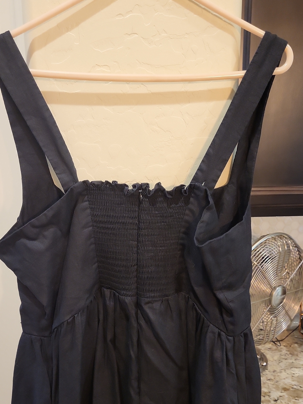 NWOT Quince Black Linen Midi Dress Size XL - Picture 3 of 6